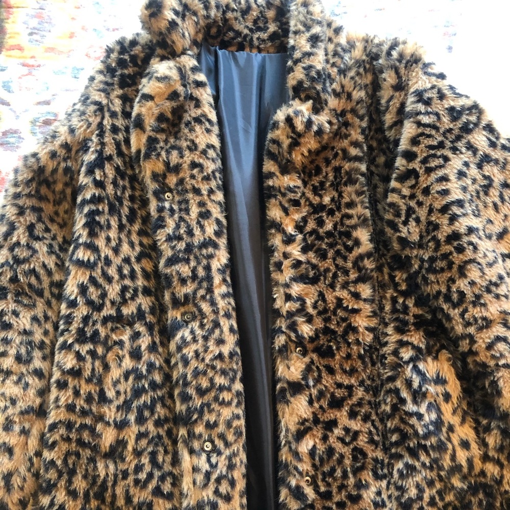 Vintage Cheetah Faux-Fur Coat